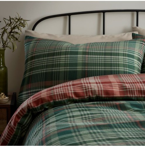 Bennet Check Duvet Cover Set Green