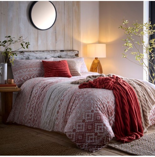 Bergen Duvet Cover Set Terracotta Bergen Duvet Cover Set Terracotta