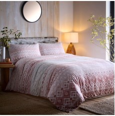 Bergen Duvet Cover Set Terracotta