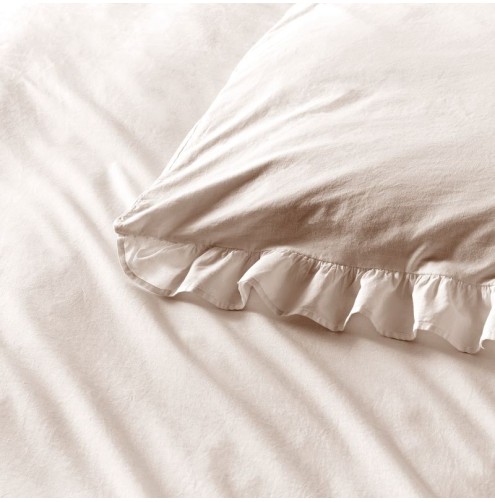 Cassia Frill Duvet Cover Set Natural