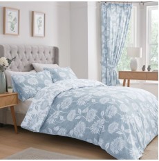 Chrysanthemum Duvet Cover Set Blue