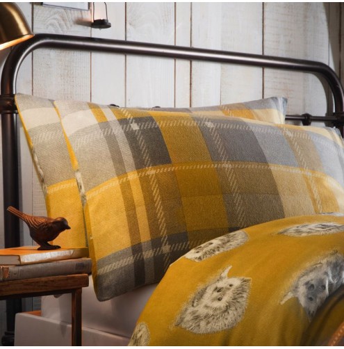 Colville Check Duvet Cover Set Ochre