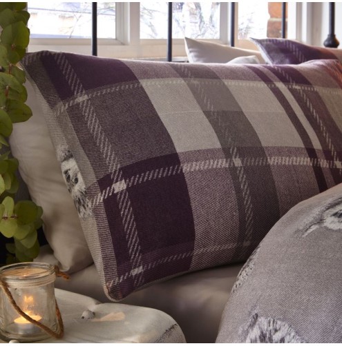 Colville Check Duvet Cover Set Plum