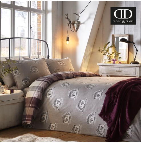 Colville Check Duvet Cover Set Plum