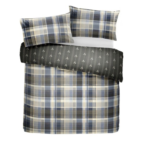 Connolly Check Duvet Cover Set Charcoal
