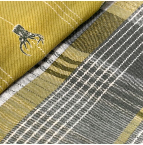 Connolly Check Duvet Cover Set Ochre