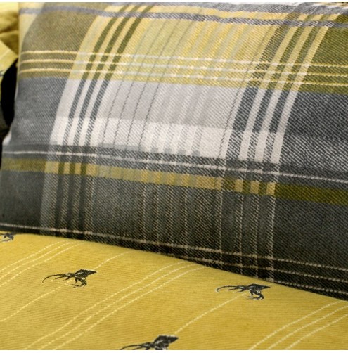 Connolly Check Duvet Cover Set Ochre