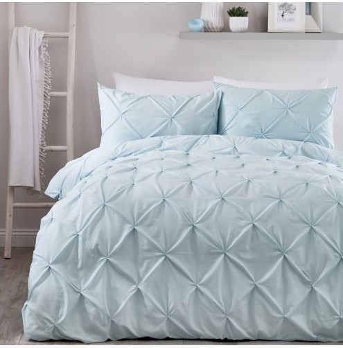 Lara Duvet Cover Set Duck Egg