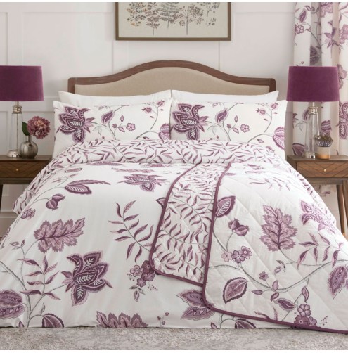 Samira Duvet Cover set Plum