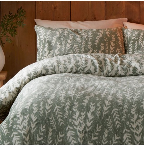 Winter Foliage Duvet Cover Set Green