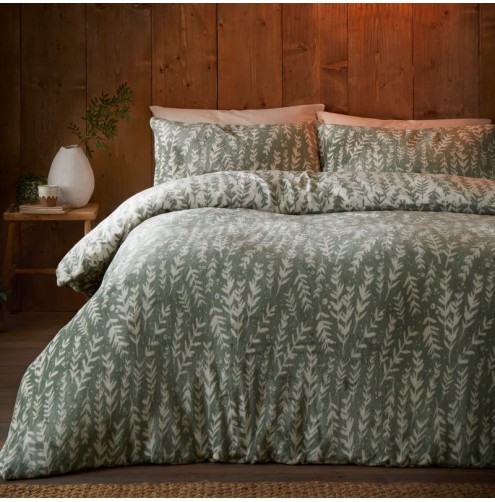 Winter Foliage Duvet Cover Set Green