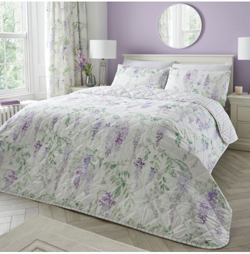 Wisteria Bedspread 230cm X 200cm Lilac