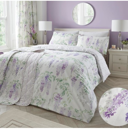 Wisteria Duvet Cover Set Lilac
