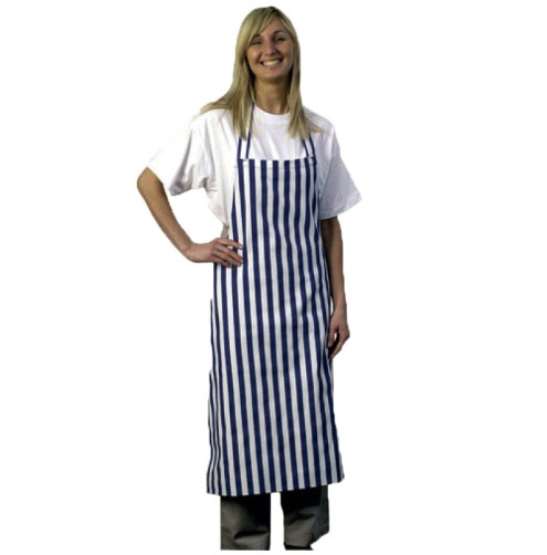 Apron 'Butcher' Navy Stripe  (Disc)