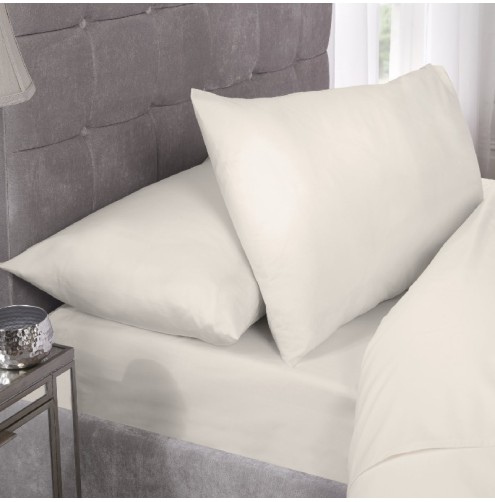 Pastel Percale Fitted Sheets – Cream