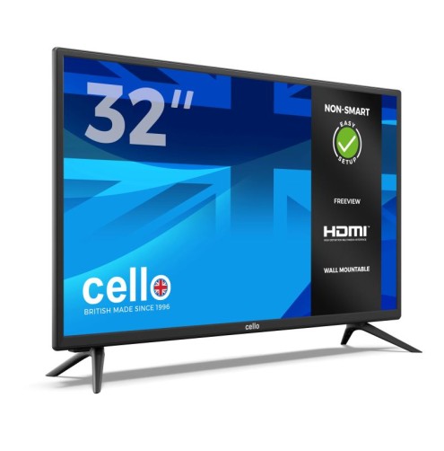 Cello 32″ HD Ready LED Digital TV, built-in Freeview 