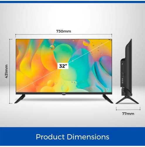 Cello 32″ Smart TV, Freeview Play & Frameless Bezel