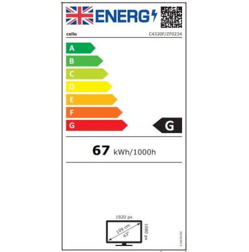 Cello 43″ Full HD LED TV with DVD Player and Freeview