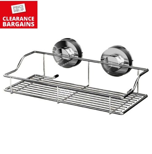 Gecko Large Wire Rack  Shower Caddy Vacuum Suction (Disc)