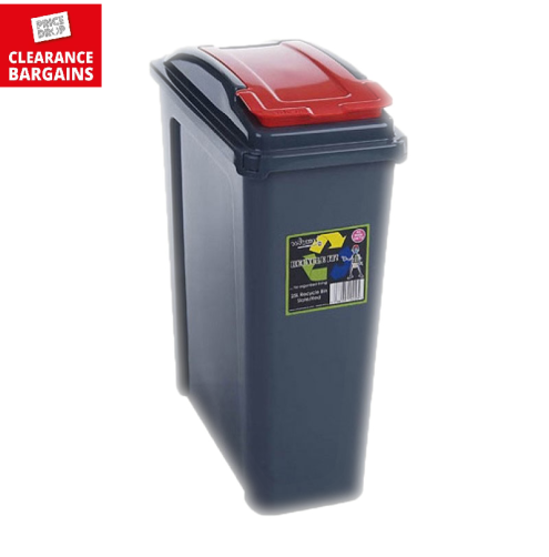 Internal Recycling Bin 25ltr Red Lid (Disc)