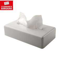 Tissue Box Cover Rectangle White (Disc)
