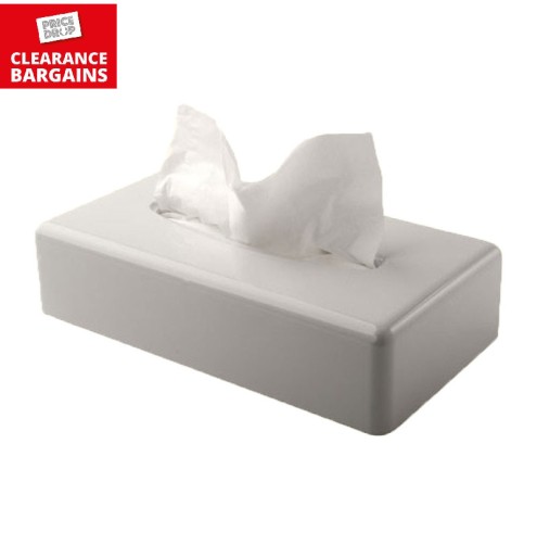Tissue Box Cover Rectangle White (Disc)