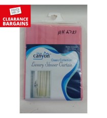 Dobby Stripe Shower Curtain Pink (Disc)