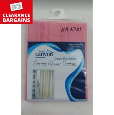 Dobby Stripe Shower Curtain Pink (Disc)