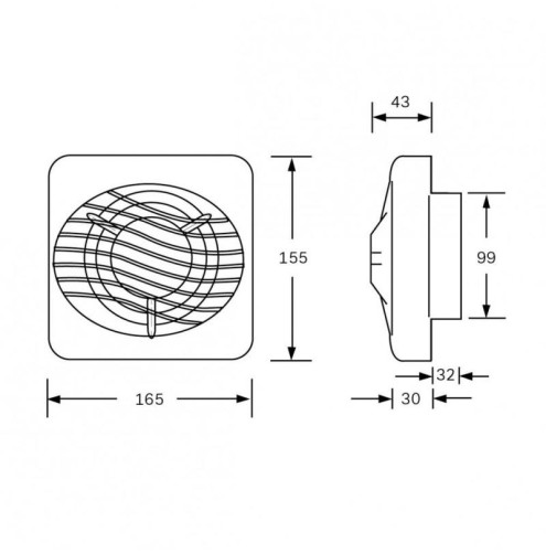 Xpelair VX100-SP - 4" Single Speed Extractor Fan Xpelair VX100-SP - 4" Single Speed Extractor Fan