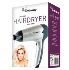 Paul Anthony 'Eco-Dry' 1600w Hair Dryer - Silver