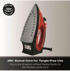 Hamilton Beach ProGlide 2200W Corded Steam Iron - Red & Black