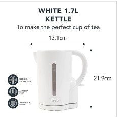 PIFCO® White 1.7L Electric Kettle