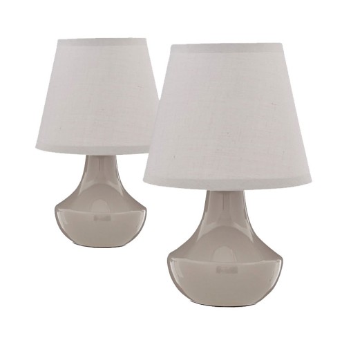 Table Lamp 11" Grey Pack 2 