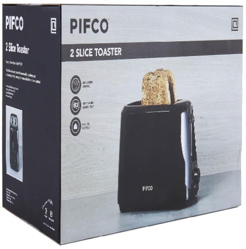 PIFCO® Essentials Black 2 Slice Toaster