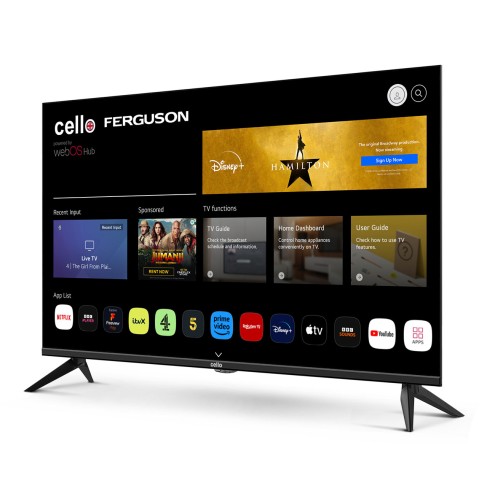 Cello 43″ Smart WebOS Full HD TV with Freeview Play and Frameless Bezel Cello 43″ Smart WebOS Full HD TV with Freeview Play and Frameless Bezel