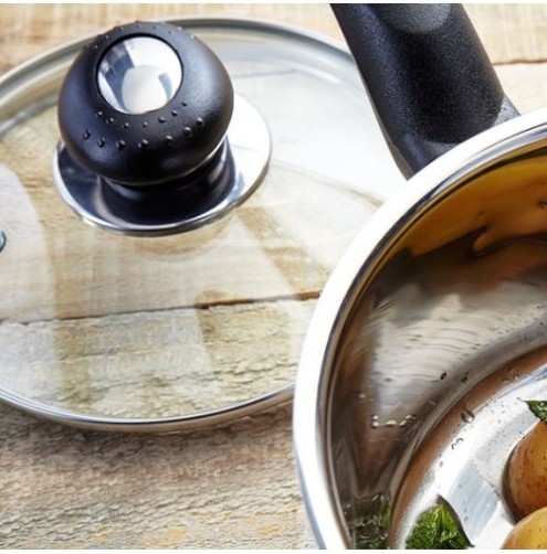 Horwood Stainless Steel Saucepan with Glass Lid