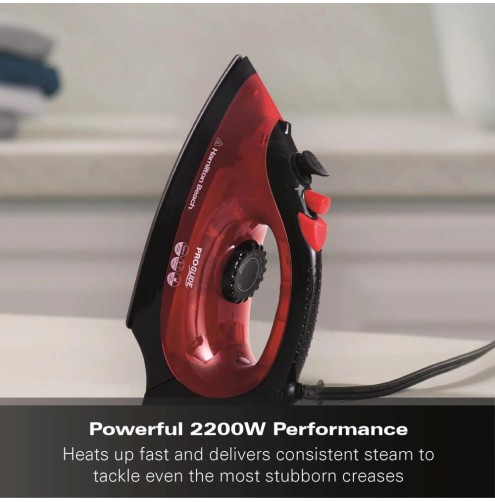 Hamilton Beach ProGlide 2200W Corded Steam Iron - Red & Black