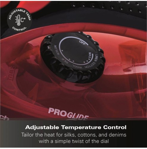 Hamilton Beach ProGlide 2200W Corded Steam Iron - Red & Black