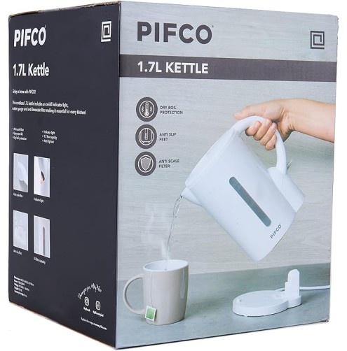 PIFCO® White 1.7L Electric Kettle