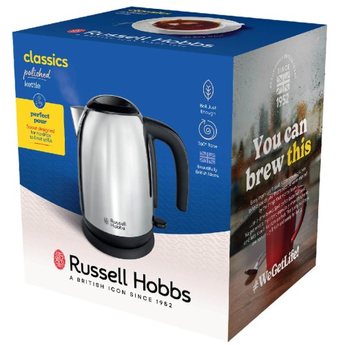 Russell Hobbs Kettle 1.7Ltr in Polished Staniless Steel