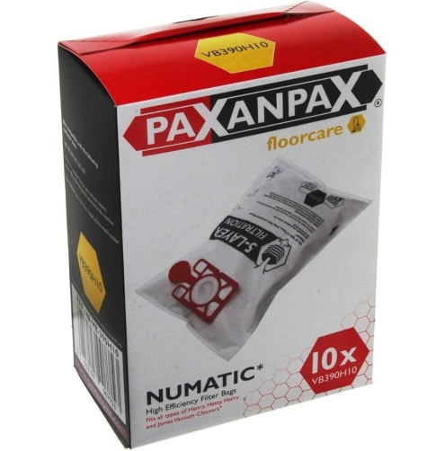 Paxanpax VB390H Non-Original Boxed SMS Bags for Numatic 200/Henry 1B/C, Pack of 10 