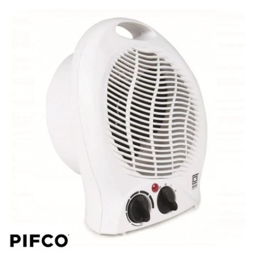 PIFCO® Portable Fan Heater with Thermostat White