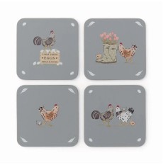 Cooksmart Coasters (Hen House Lane) Pk 4