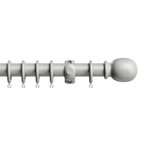 Victory Wood 28mm Kits Ball End Curtain Pole Grey