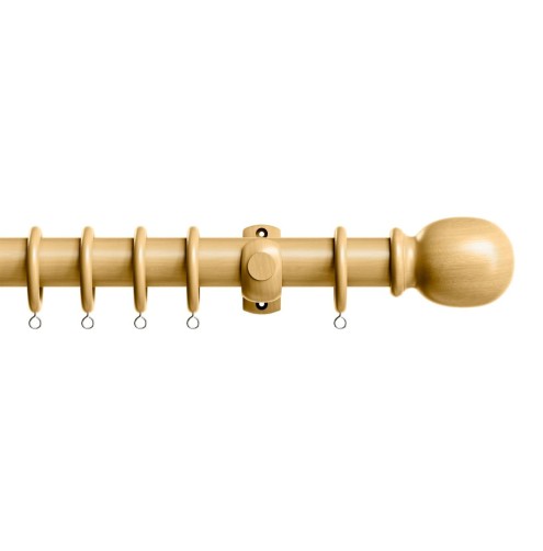 Victory Wood 28mm Kits Ball End Curtain Pole Light Ash 