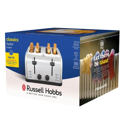 Russell Hobbs Classics 4 slice Toaster - Brushed