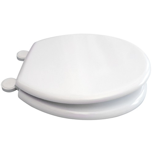 Toilet Seat Moulded Wood White