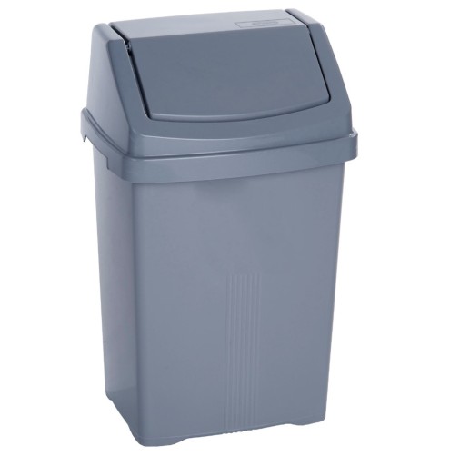 Casa Swing Top Bin 8 Litre - Silver