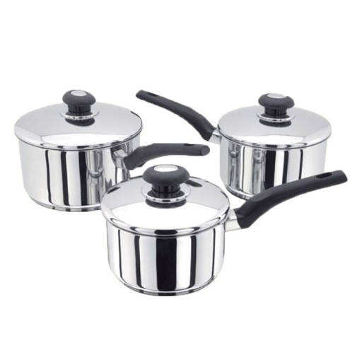 Horwood Essentials 3 Piece Saucepan Set