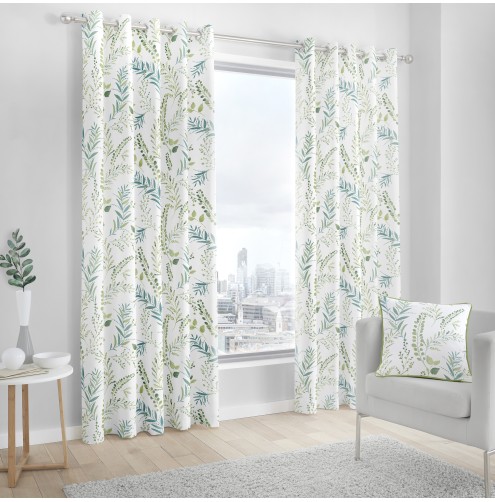 Fernworthy Ready Made Curtains Green